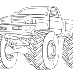 Monster truck coloring book