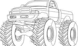 Monster truck coloring book