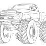 Monster truck coloring book