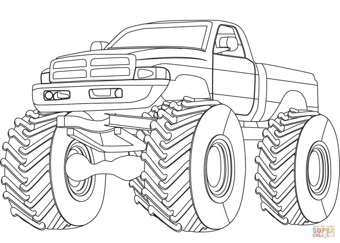 Monster truck coloring book