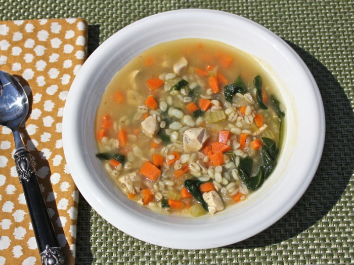 Chicken soup recipe barley