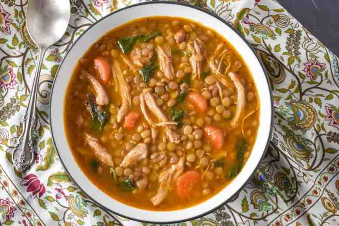 Chicken lentil soup recipe