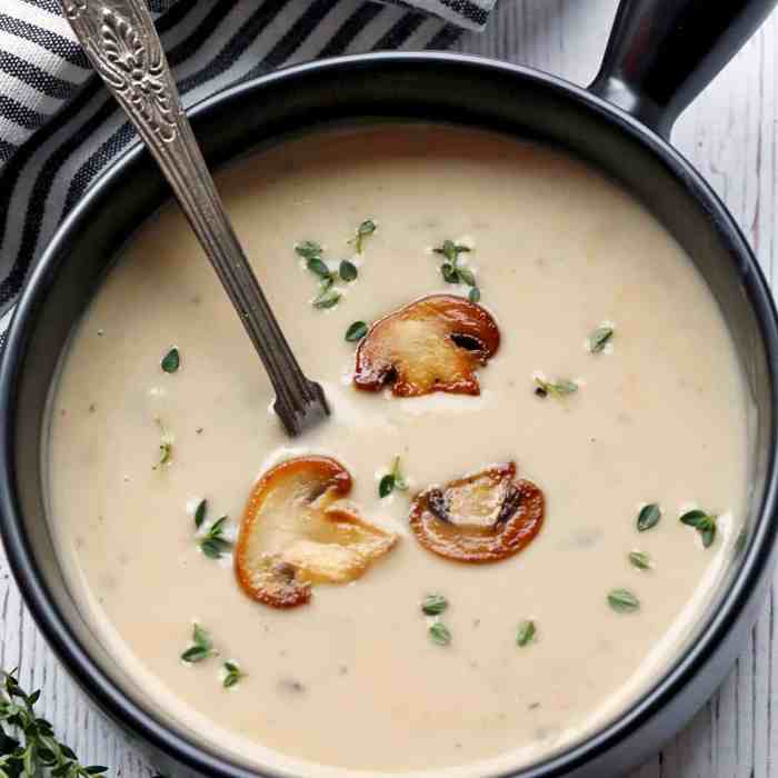 Recipes for cream of mushroom soup